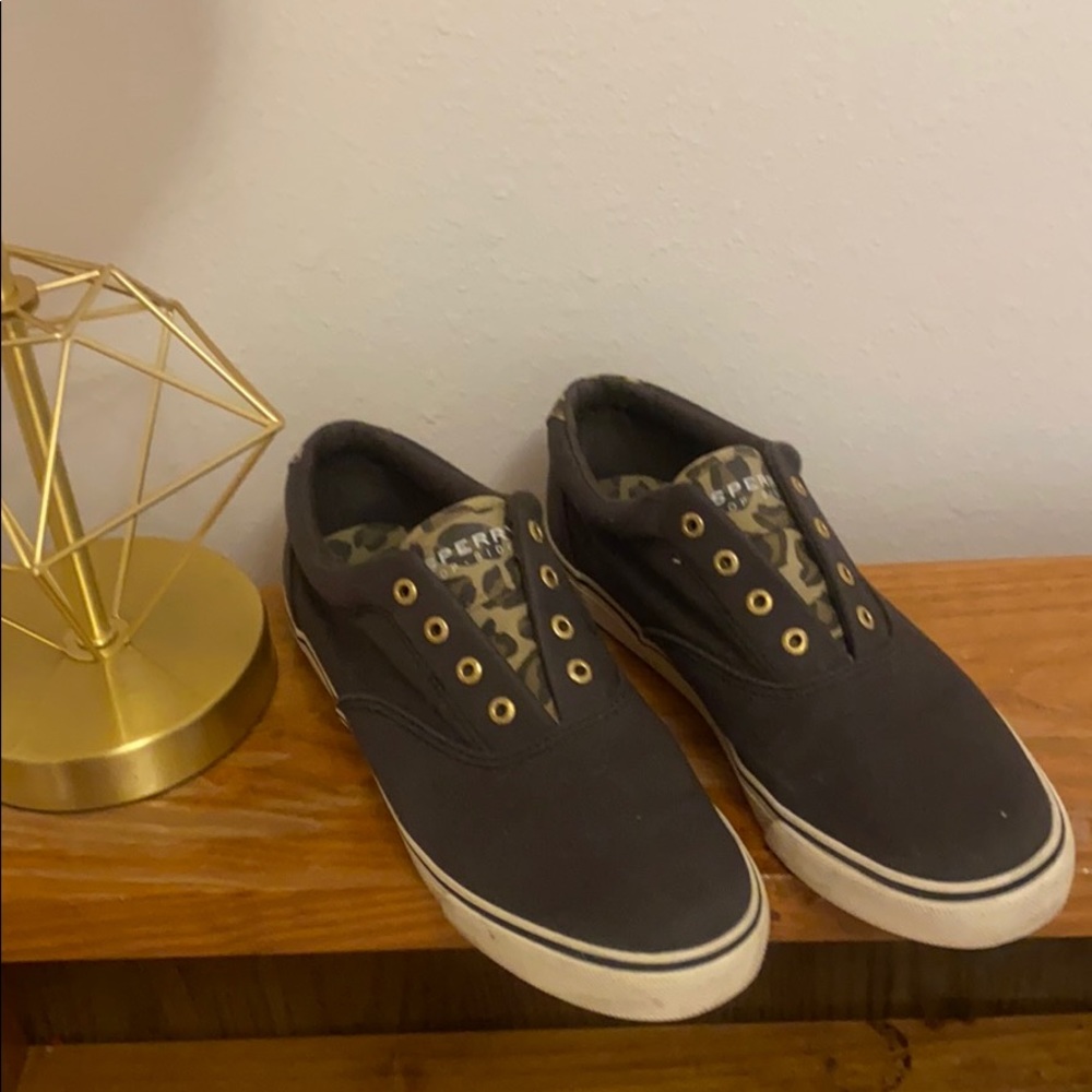 Sperry  topsider Black canvas shoe